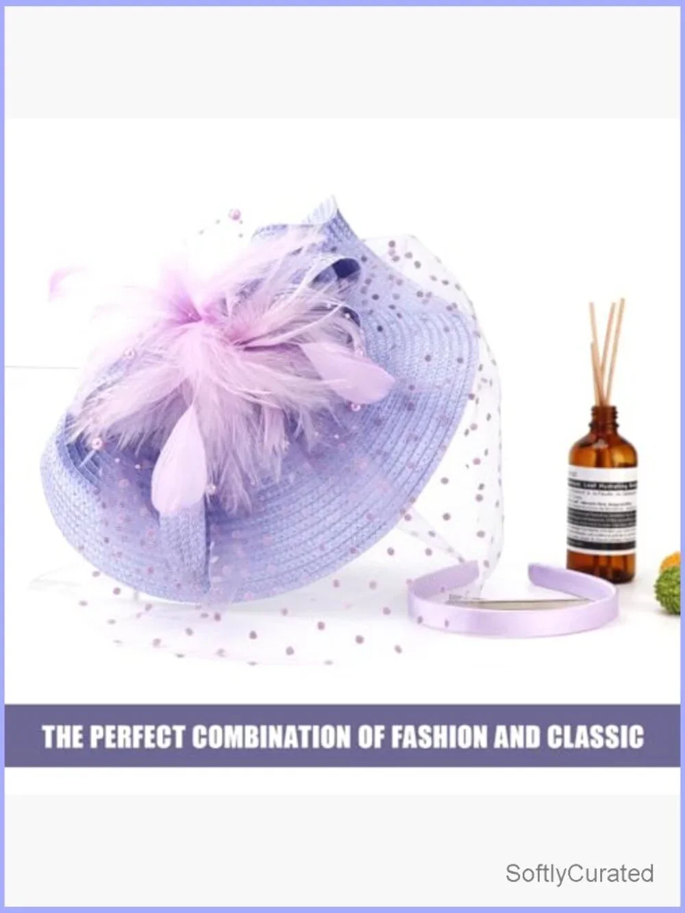 Women's Flower Fascinator Hat with Headband and Clip for Tea Parties Weddings